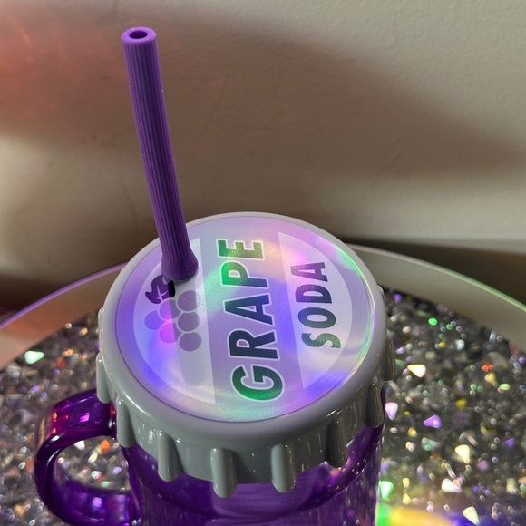 Disney Grape Soda cup with straw. - Picture 2 of 4